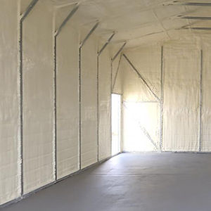 spray foam insulation metal shed