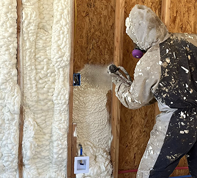 Spray foam insulation